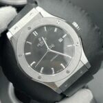 ساعت مچی مردانه هابلوت کلاسیک فیوژن سیلور صفحه مشکی Hublot Classic Fusion 3 Hands Silver Black Screen - تصویر 2