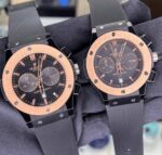ساعت مچی هابلوت کلاسیک فیوژن مشکی رزگلد صفحه مشکی (تک و ست) Hublot Classic Fusion Black Rose Gold Black Screen - تصویر 2