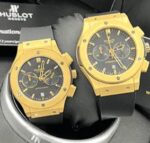 ساعت مچی هابلوت کلاسیک فیوژن طلایی صفحه مشکی (تک و ست) Hublot Classic Fusion Golden Black Screen - تصویر 2