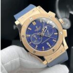 ساعت مچی هابلوت کلاسیک فیوژن رزگلد صفحه آبی (تک و ست) Hublot Classic Fusion Rose Gold Blue Screen - تصویر 2