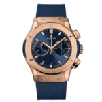 ساعت مچی هابلوت کلاسیک فیوژن رزگلد صفحه آبی (تک و ست) Hublot Classic Fusion Rose Gold Blue Screen
