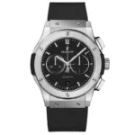 ساعت مچی هابلوت کلاسیک فیوژن سیلور صفحه مشکی (تک و ست) Hublot Classic Fusion Silver Black Screen