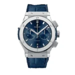 ساعت مچی هابلوت کلاسیک فیوژن سیلور صفحه آبی (تک و ست) Hublot Classic Fusion Silver Blue Screen
