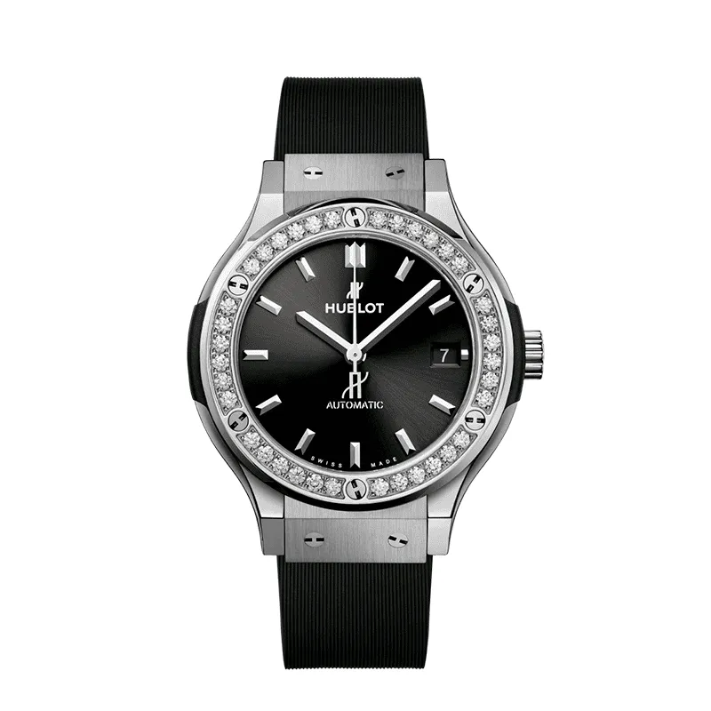 Hublot-Diamonds-Silver-Black-Screen-Around-Jewel-Thumb ساعت مچی زنانه هابلوت سیلور صفحه مشکی دور نگین Hublot Diamonds Silver Black Screen Around Jewel - تصویر 1