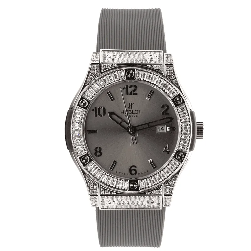 Hublot-Diamonds-Silver-Gray-Screen-Full-Jewel-Thumb ساعت مچی زنانه هابلوت سیلور صفحه طوسی فول نگین Hublot Diamonds Silver Gray Screen Full Jewel - تصویر 1