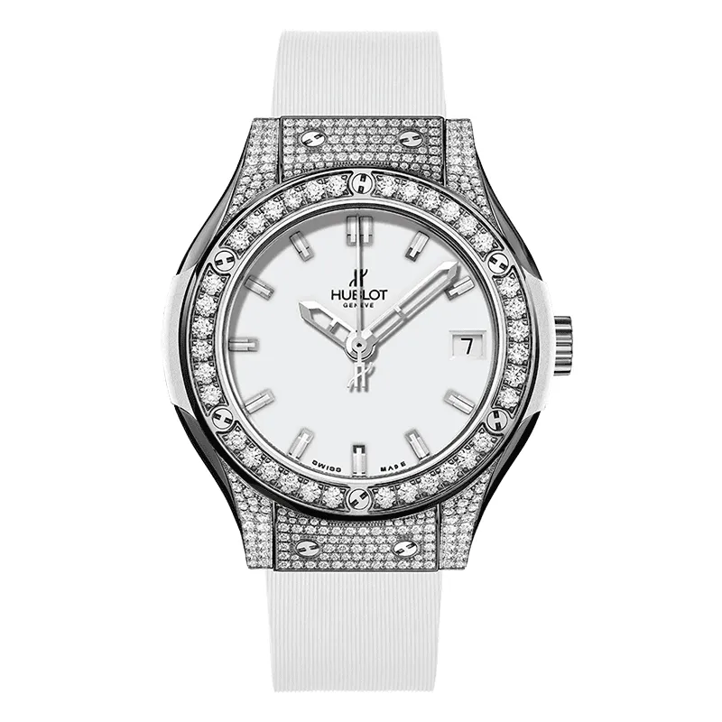 Hublot-Diamonds-Silver-White-Screen-Full-Jewel-Thumb ساعت مچی زنانه هابلوت سیلور صفحه سفید فول نگین Hublot Diamonds Silver White Screen Full Jewel - تصویر 1