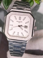 ساعت مچی مردانه پتک فیلیپ کوبیتوس سیلور صفحه سفید Pattek Philippe Cubitus Silver - تصویر 2