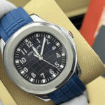 ساعت مچی مردانه پتک فیلیپ آکوانات سیلور آبی صفحه سرمه‌ای Patek Philippe Aquanaut Silver Blue Navy Screen - تصویر 2