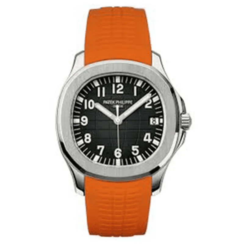 Patek-Philippe-Aquanaut-Silver-Orange-Black-Screen-Thumb ساعت مچی مردانه پتک فیلیپ آکوانات سیلور نارنجی صفحه مشکی Patek Philippe Aquanaut Silver Orange Black Screen - تصویر 1