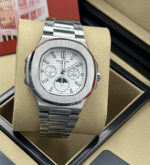 ساعت مچی مردانه پتک فیلیپ کرنوگراف سیلور صفحه سفید Patek Philippe Chronograph Silver White Screen - تصویر 2