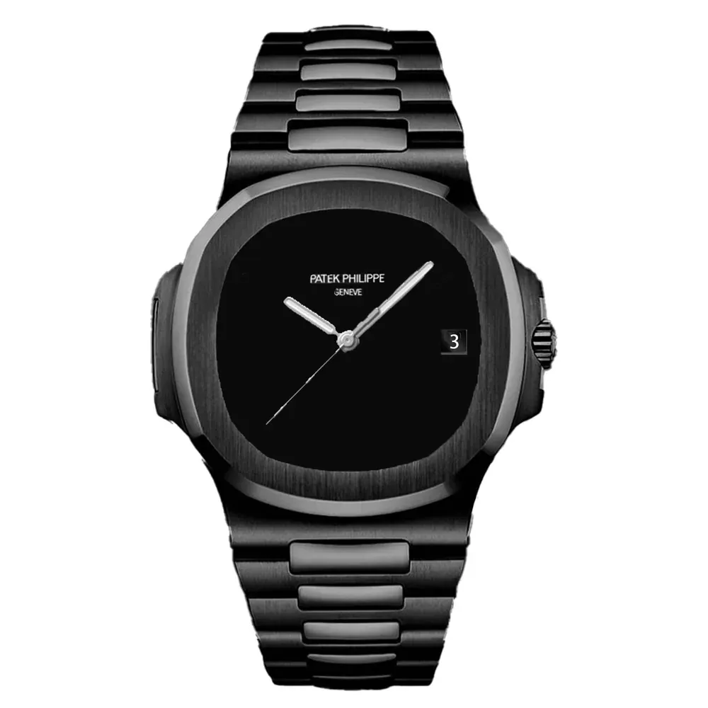 Patek-Philippe-Nautilus-Full-Black-Thumb ساعت مچی مردانه پتک فیلیپ ناتیلوس تمام مشکی Patek Philippe Nautilus Full Black - تصویر 1