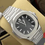ساعت مچی مردانه پتک فیلیپ ناتیلوس سیلور صفحه آبی Patek Philippe Nautilus Watch Silver Blue Screen - تصویر 2