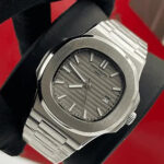 ساعت مچی مردانه پتک فیلیپ ناتیلوس سیلور صفحه طوسی Patek Philippe Nautilus Silver Gray Screen - تصویر 2