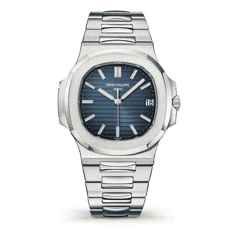 Patek-Philippe-Nautilus-Thumb (1) ساعت مچی مردانه پتک فیلیپ ناتیلوس سیلور صفحه آبی Patek Philippe Nautilus Watch Silver Blue Screen - تصویر 1