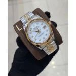ساعت مچی زنانه رولکس دیتجاست سیلور طلایی صفحه سفید اندکس نگین Rolex Datejust Silver Gold White Screen Diaomnd Index - تصویر 2