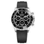 ساعت مچی مردانه رولکس دیتونا کیهانی سیلور صفحه مشکی Rolex Daytona Cosmograph Silver Black Screen