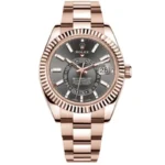 ساعت مچی مردانه رولکس اسکای دوئلر رزگلد صفحه مشکی Rolex Sky Dweller Rose Gold Black Screen