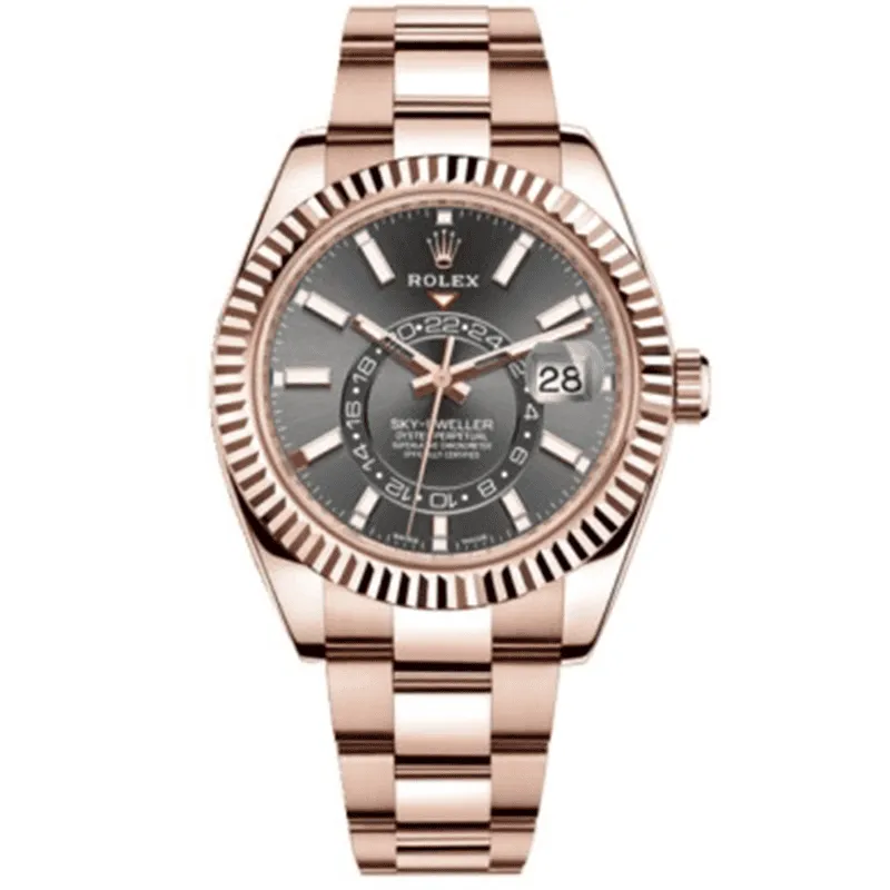 Rolex-Sky-Dweller-Rose-Gold-Black-Screen-Thumb ساعت مچی مردانه رولکس اسکای دوئلر رزگلد صفحه مشکی Rolex Sky Dweller Rose Gold Black Screen - تصویر 1