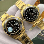 ساعت مچی رولکس ساب مارینر طلایی مشکی صفحه مشکی (تک و ست) Rolex Submariner Golden Black Screen - تصویر 2