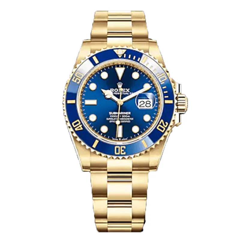 Rolex-Submariner-Golden-Blue-Screen-Thumb ساعت مچی رولکس ساب مارینر طلایی آبی صفحه آبی (تک و ست) Rolex Submariner Golden Blue Screen - تصویر 1
