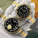 ساعت مچی رولکس ساب مارینر سیلور طلایی صفحه مشکی (تک و ست) Rolex Submariner Silver Golden Black Screen - تصویر 2