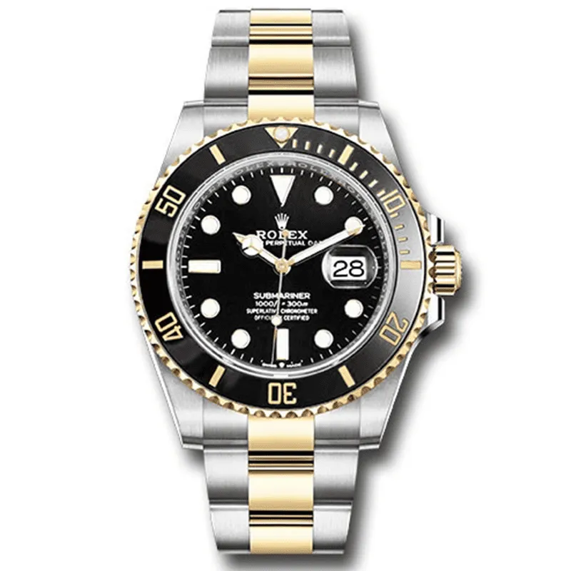 Rolex-Submariner-Silver-Golden-Black-Screen-Thumb ساعت مچی رولکس ساب مارینر سیلور طلایی صفحه مشکی (تک و ست) Rolex Submariner Silver Golden Black Screen - تصویر 1