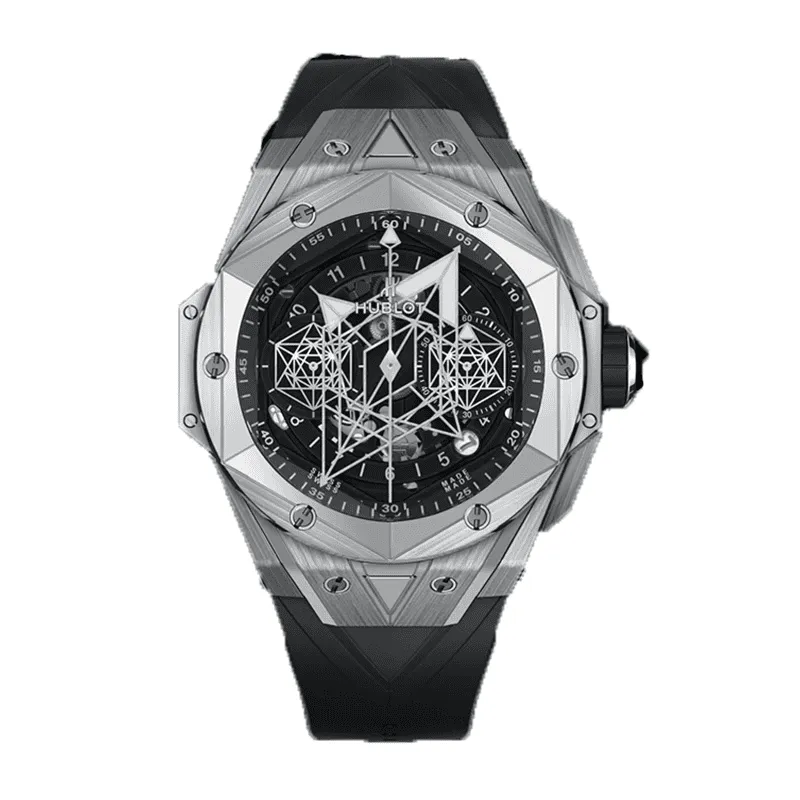 SANG-BLEU-II-TITANIUM-Thumb ساعت مچی مردانه هابلوت کهکشانی سیلور صفحه مشکی Hublot Big Bang SANG BLEU II TITANIUM - تصویر 1