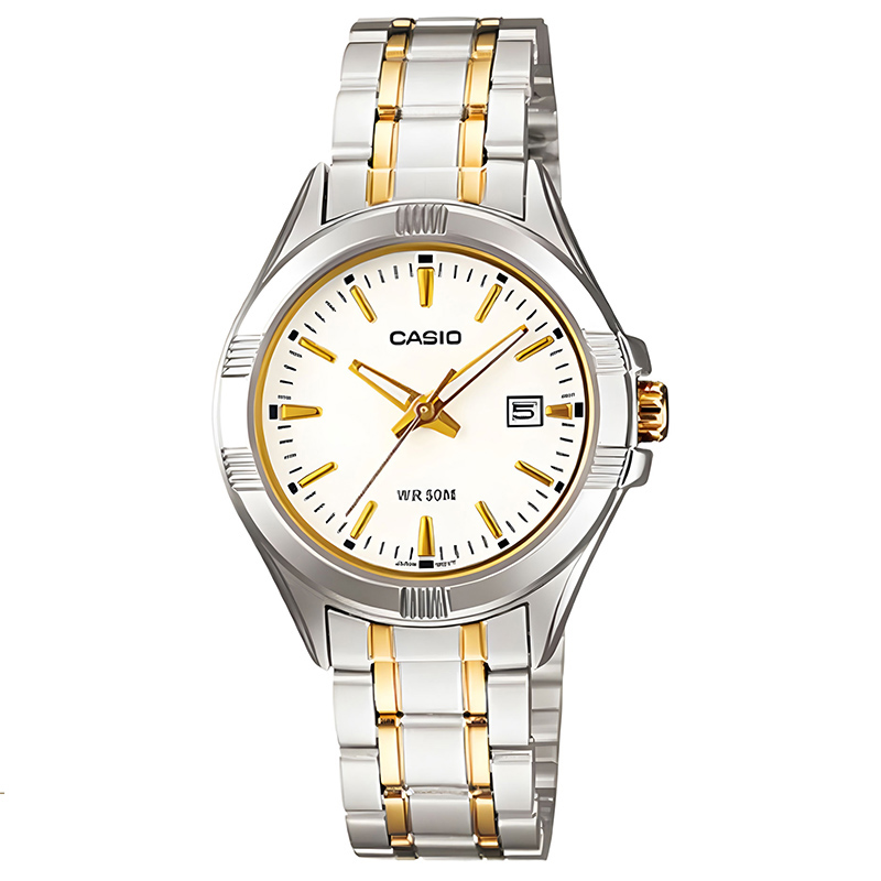 0066832_-casio-ltp-1308sg-7avdf ساعت مچی زنانه کاسیو casio اورجینال مدلLTP-1308SG-7AVDF - تصویر 1