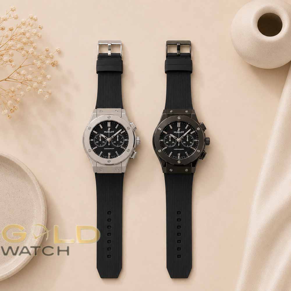 IMG_20260604_134446_348 ساعت مچی کرنوگراف طرح Hublot با بند سیلیکونی (در دو رنگ نقرهای و مشکی) - تصویر 1