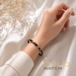 دستبند بنگل مینیمال مشکی استیل طرح Daniel Wellington