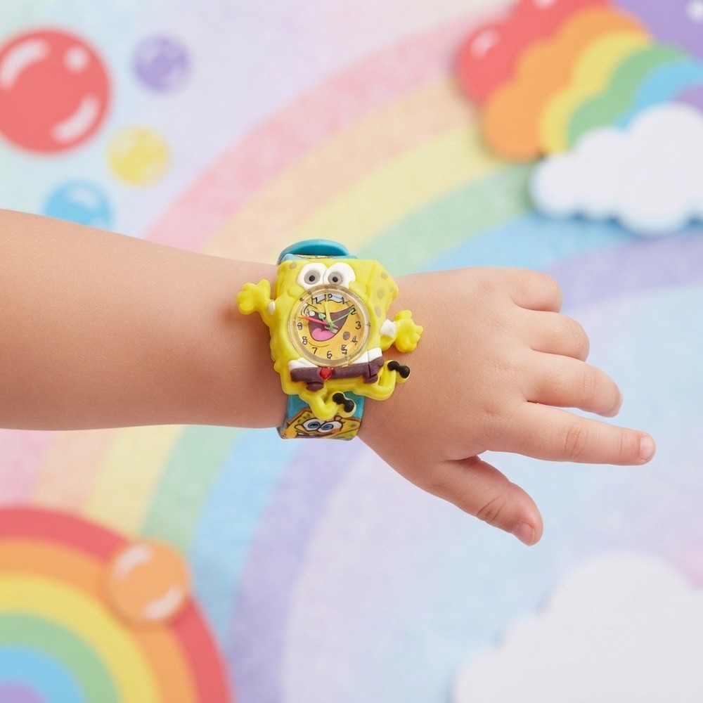 IMG_3742 ساعت آنالوگ بچگانه فانتزی طرح باب اسفنجی (SpongeBob) - تصویر 1