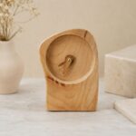 ساعت رومیزی چوبی طرح طبیعت (سبک وابی‌سابی) - تصویر 2