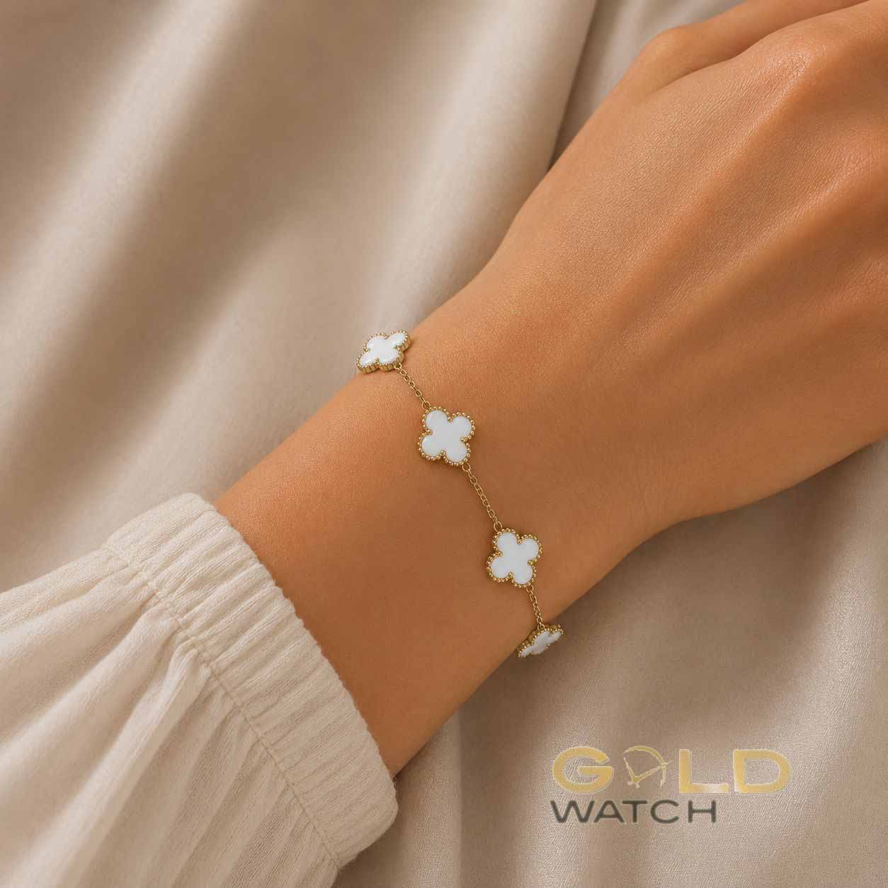 file_00000000225871f49ff0a938726d9d6c دستبند زنانه طرح ونکلیف (Van Cleef) مدل آلهمبرا (Alhambra) گل درشت - تصویر 1