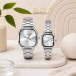 ست ساعت عقربه‌ای طرح Casio مدل مربعی گوشه‌گرد (تقویم‌دار)
