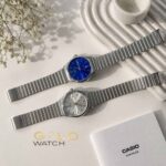 ساعت زنانه و مردانه Casio مدل مینیمال استیل نقره‌ای