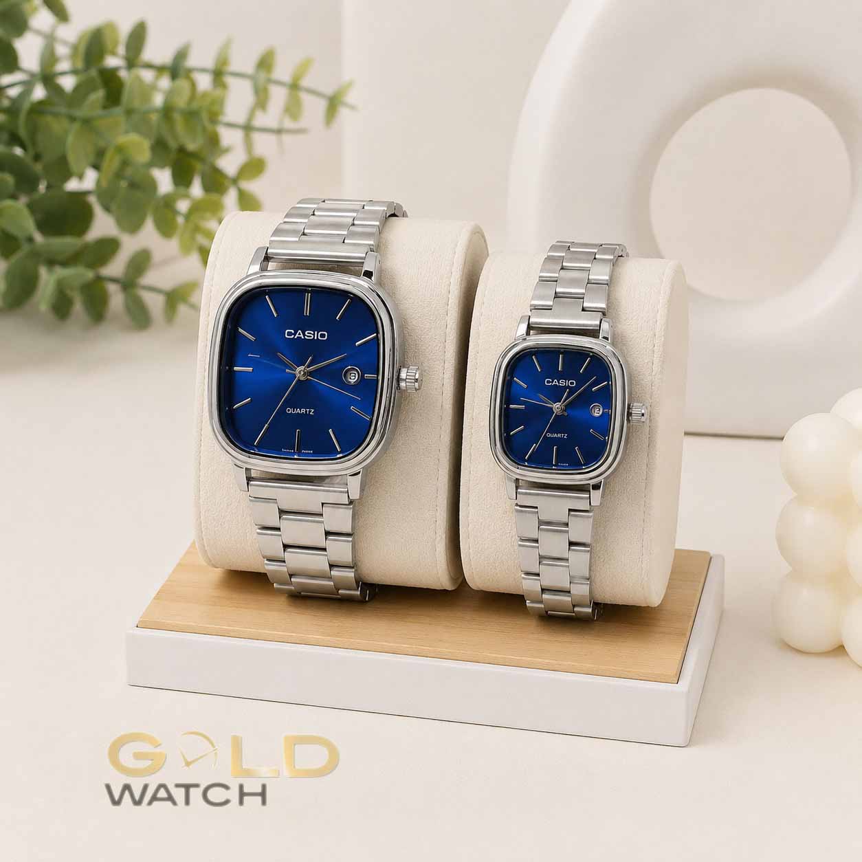 file_00000000c694720ab33ac9969b56c012 ست ساعت عقربهای طرح Casio مدل مربعی گوشهگرد (تقویمدار) - تصویر 1